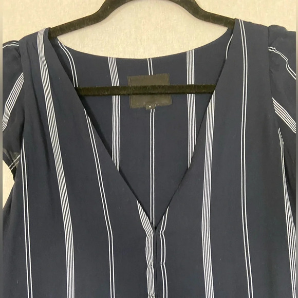 Rails Nordstrom Blue striped 100% rayon dress Sz S - Picture 4 of 10